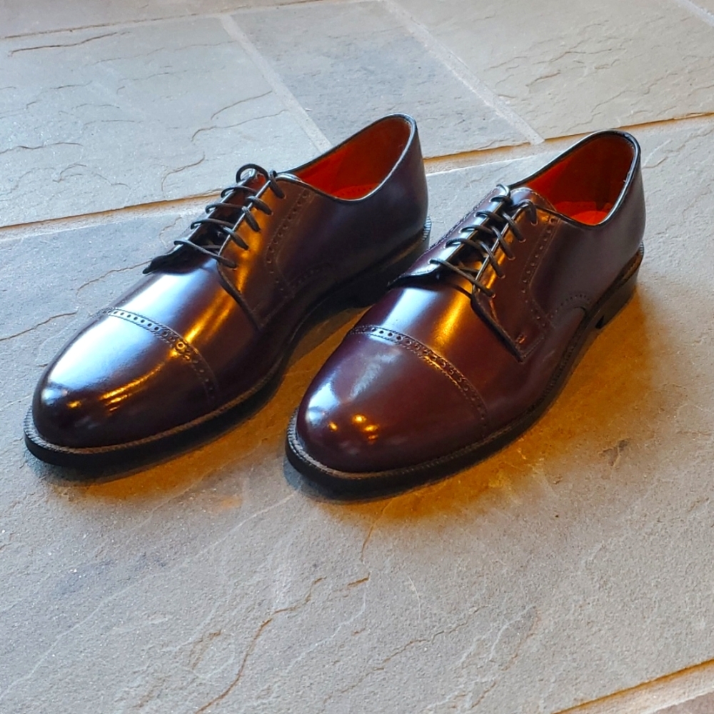 Men's sz 11 brand new Cole Haan burgandy leather "Langley" shoes
